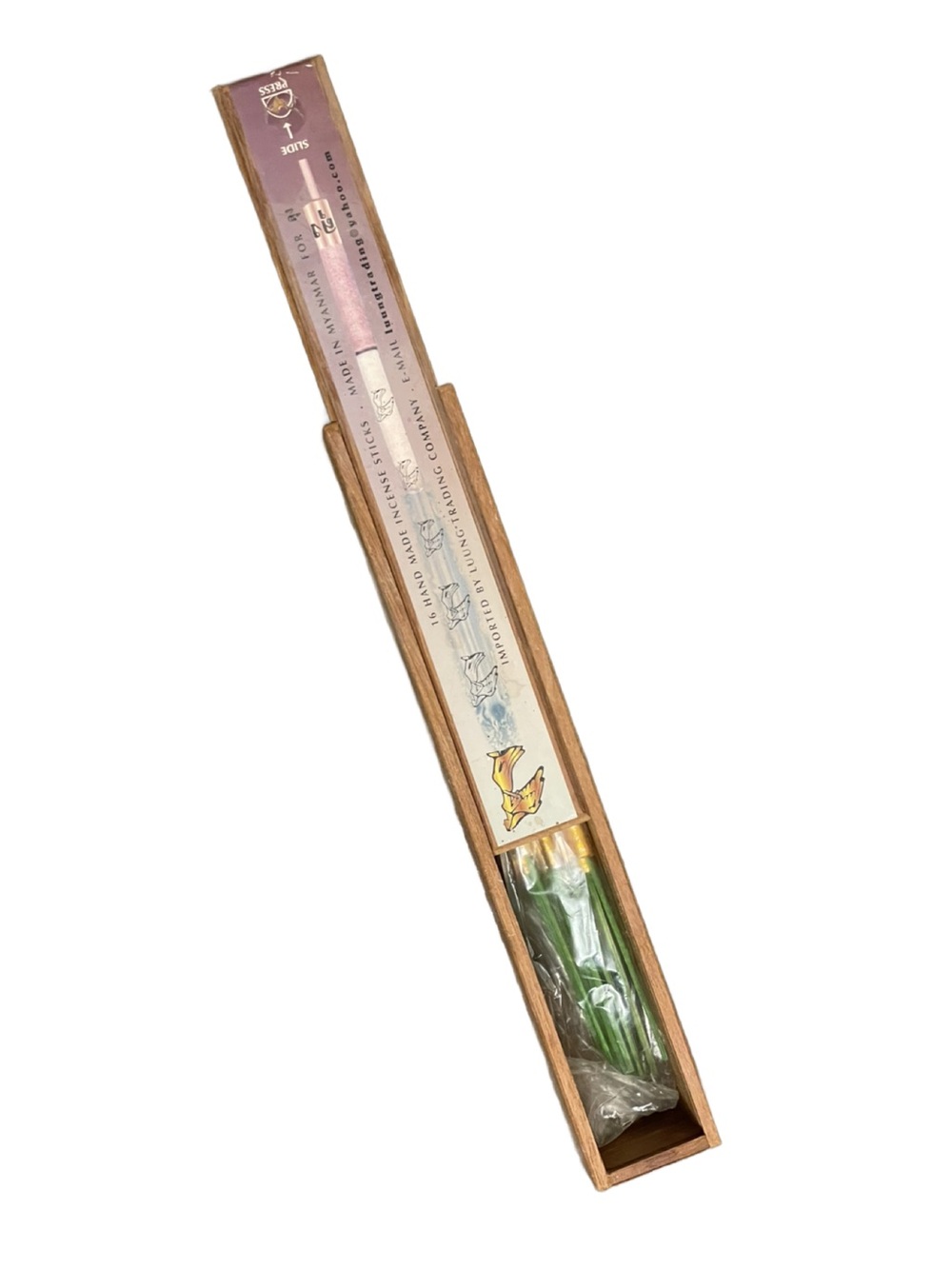 Pier 1 Box of 13 Handmade Incense in Keepsake Wooden Box - Made in Myanmar